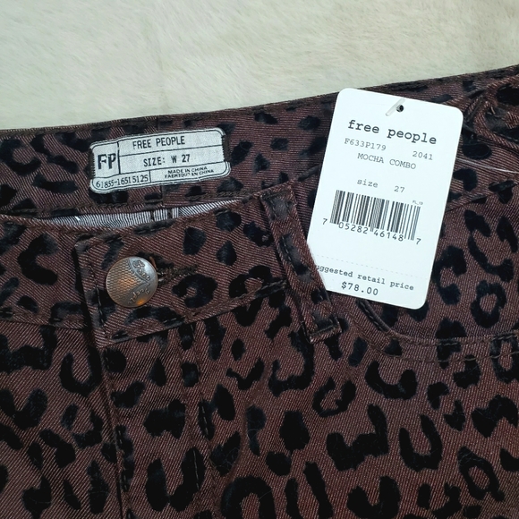 Free People Mocha Combo Jean's Sz 27 - Picture 6 of 6